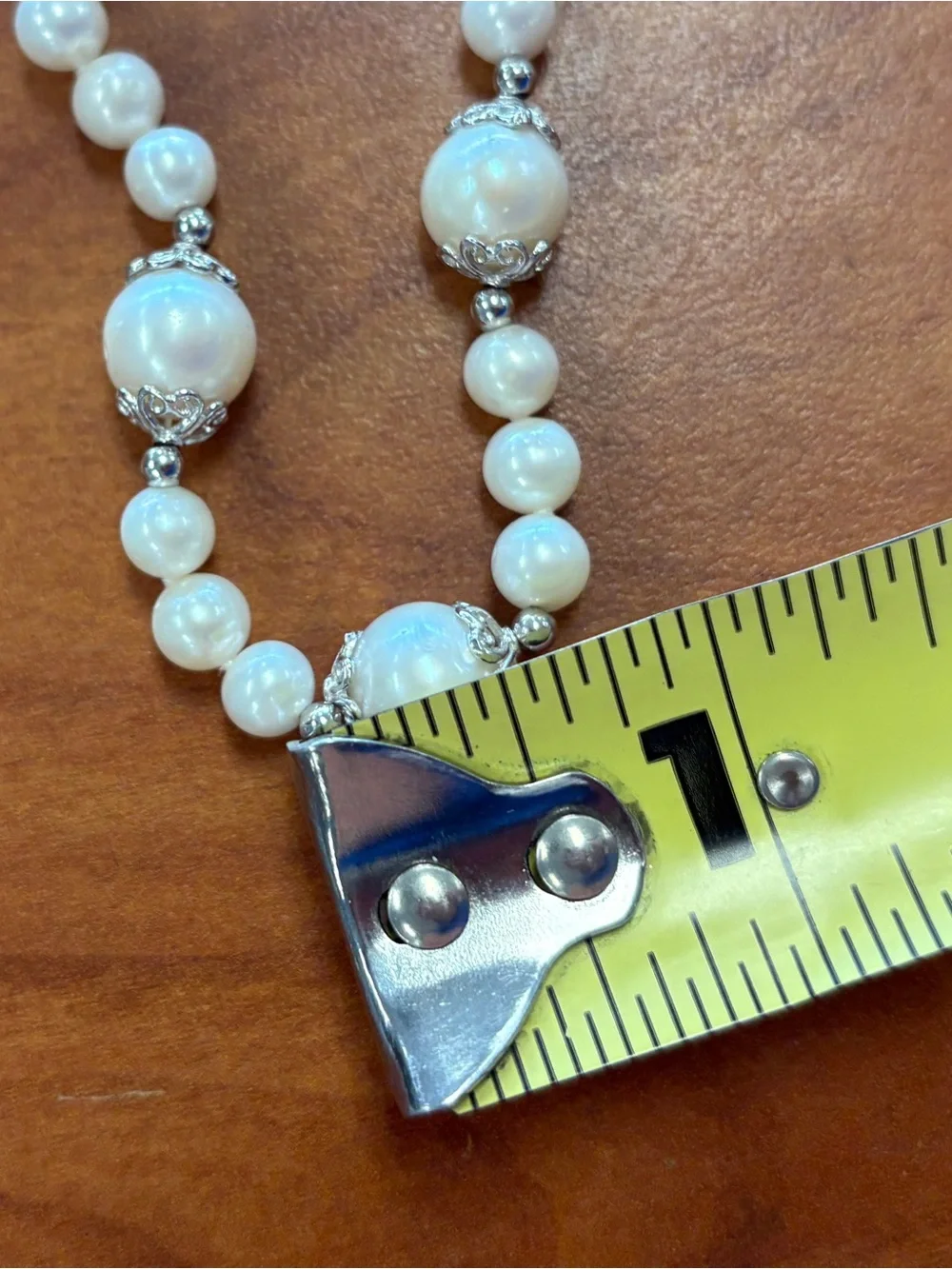 925 Sterling Silver Faux Pearl QVC Necklace